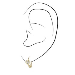 Traveller Creolen - Vergoldet - Edelstahl - Zirkonia - 12 mm