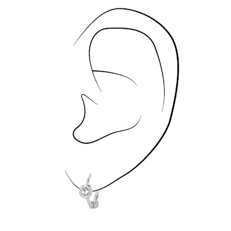 Traveller Oorringen - Edelstaal - Zirkonia - 12 mm - 181166