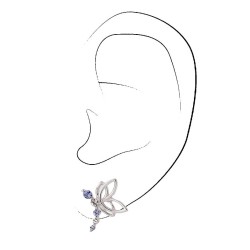 Traveller Ohrstecker - Libelle/ Elf Zala - Kinder - Silber 925  - Kristalle - Blau & Weiß - 545211