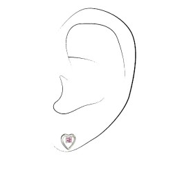 Traveller Ohrstecker - Herz Dushi - Kinder - Silber 925 - Kristalle - Rosa - 545229
