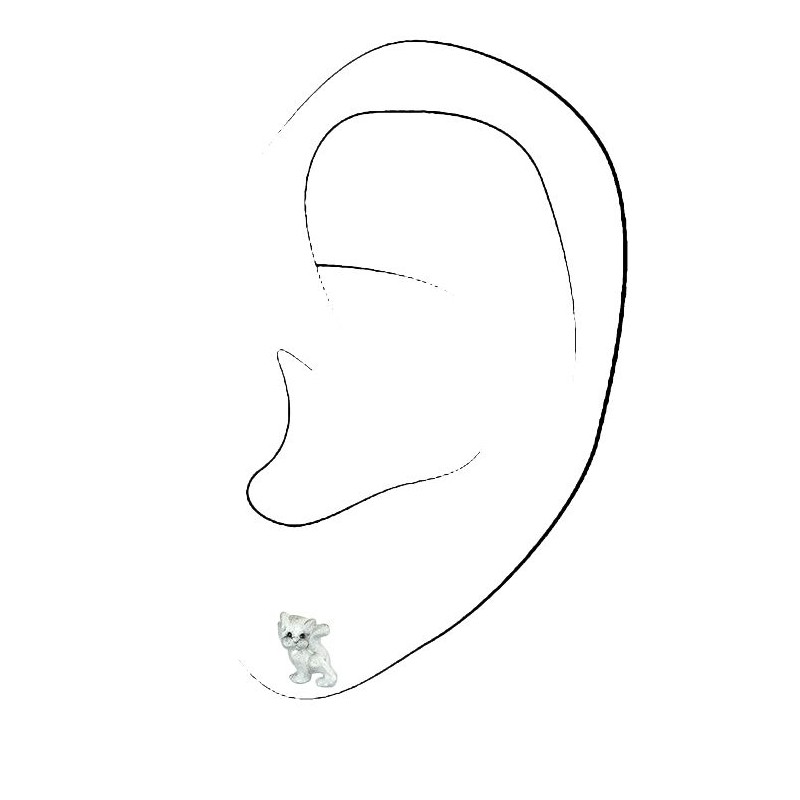 Traveller Earrings - Cat Maew - Children - Sterling Silver