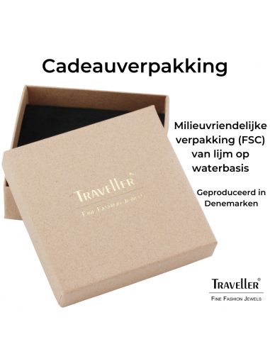 Traveller Oorhanger - Verguld - Parel - 12 mm - Wit - 700812 Traveller Oorhanger - Verguld - Parel - 12 mm - Wit - 700812