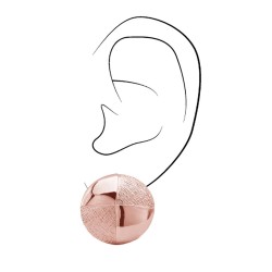 Traveller clip earrings - rose gold plated - 23 mm - 157035