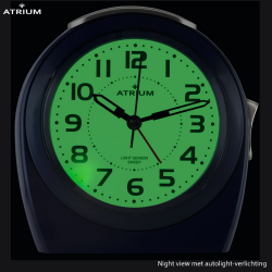 Atrium Alarm Clock - Seniors - Analogue - Auto Night Light - Dark Blue - Clear - Easy to use - No Ticking - A451-5
