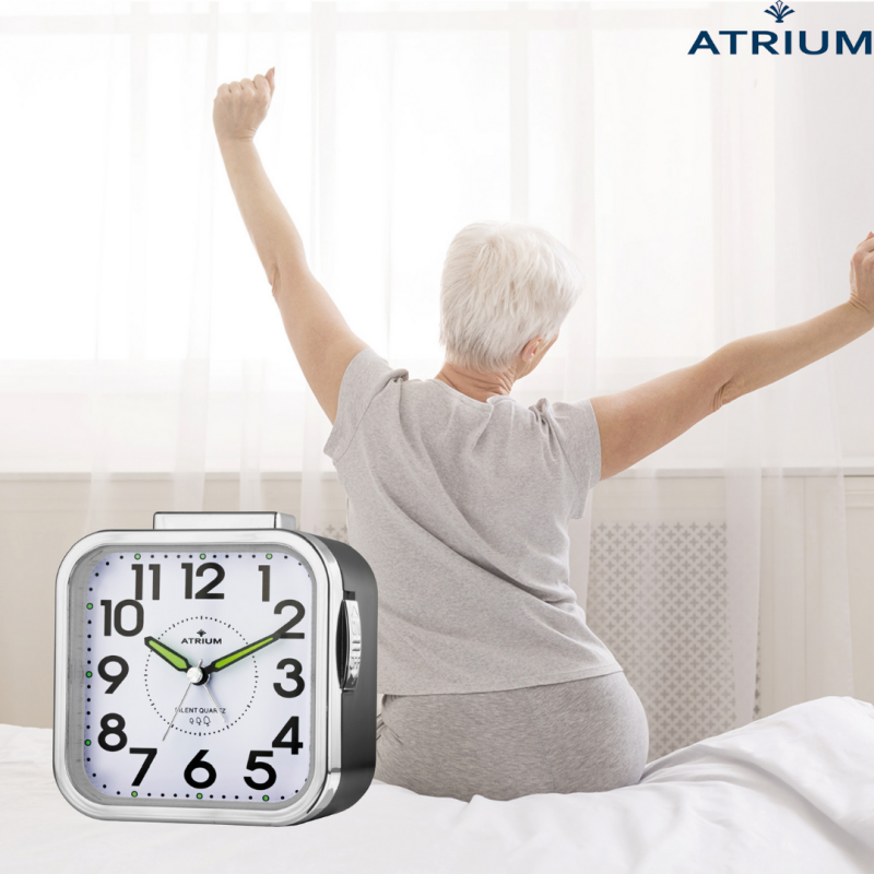 ATRIUM Wecker - Senioren - Analog - Schwarz - Klar - Einfache Bedienung - A530-7