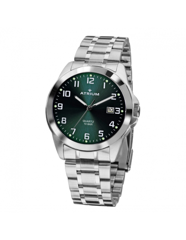 ATRIUM Watch - Men - Steel Strap - Green Dial - Date - Stainless Steel - 10 bar - British Racing Green - A16-36