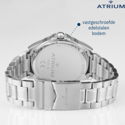 ATRIUM Watch - Men - Stainless Steel - Steel Strap - 10 Bar - Analogue - Green Dial - Date - British Racing Green