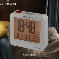 ATRIUM wekker - Radiogestuurd - Digitaal - White - A740-0