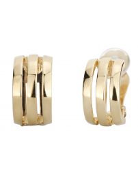 Traveller Clip earrings - 22ct gold plated - 157072