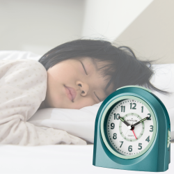 Atrium Kinderwecker – Analog – Türkis – Wecker ohne Ticken – Aufbauender Piepton – Snooze & Alarm