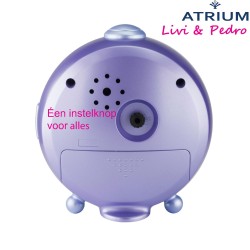 ATRIUM Children's Alarm Clock - Alpacas - Lilac - Silent Alarm Clock - Uplifting Beep Tone - Alarm & Snooze