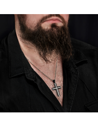 Traveller Dames Hanger met Ketting - Edelstaal - zwart - 50+5cm