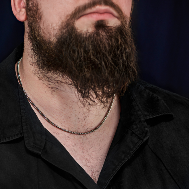 Traveller Necklace - Men - Made in Germany - Stainless Steel - Width 3.5 cm - 50cm Long