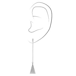 Osira Oorhangers - Hanging Triangle - Zilverkleurig - 70 mm - Geplatineerd