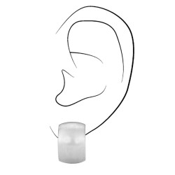 Traveller Clip Oorbellen - Zilverkleurig - Mat - Halve Oorringen - Geplatineerd - 18x11 mm - 155850