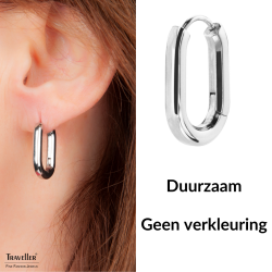 Traveller Oorringen - Edelstaal - Zilverkleurig - 14 mm