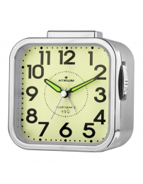 ATRIUM Alarm Clock - Seniors - Analogue - Silver - Clear - Easy to use - A530-18