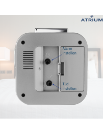 ATRIUM Alarm Clock - Seniors - Analogue - Silver - Clear - Easy to use - A530-18
