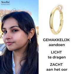 Traveller Clip Oorbellen - Oorringen - Goudkleurig - 33 mm - 22ct Verguld - 155833