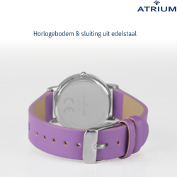 Atrium Children's Watch - Girls - Purple - Crystal Stones - Analogue - 3 bar - Butterflies - Leather Dial