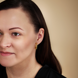 Traveller Clip Oorbellen - Oorringen - Goudkleurig - Ring 24 mm - Hartjes - Verguld - 157686