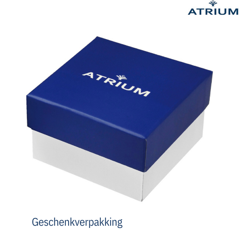 ATRIUM Horloge - Heren - Edelstaal - Goudkleurig - Flexibele Rekband (21cm) - 5 Bar - Datum - Quartz