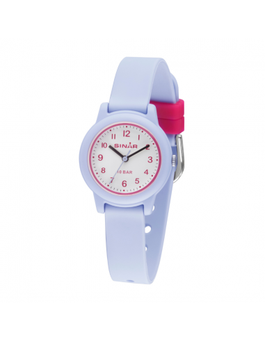 Sinar Watch- Girls - Lilac - Analogue - 10 Bar - 28 mm - Soft Adjustable Strap (12-17.5 cm) - XB-24-6