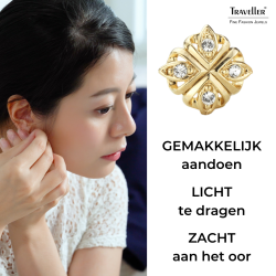 Traveller Oorstekers - Preciosa kristallen - Goudkleurig - 157362