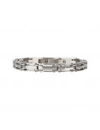 Traveller Bracelet - Men - Silver Coloured - Stainless Steel - 21 x 0,8 cm -...