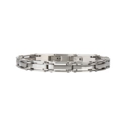 Traveller Bracelet - Men - Silver Coloured - Stainless Steel - 21 x 0,8 cm - 181058 Traveller Bracelet - Men - Silver Coloured - Stainless Steel - 21 x 0,8 cm - 181058