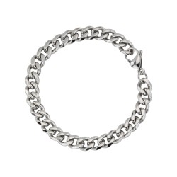 Traveller Armband - Herren - Silberfarbe - Edelstahl - Glieder - 22 x 0,9 cm