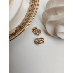 Traveller Clip-on Earrings - Gold Plated - Crystals - 8 mm - 157420