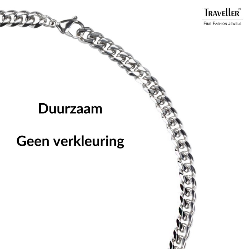 Traveller Ketting - Heren - Edelstaal - 55cm