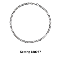 Traveller Armband - Heren - Zilverkleurig - Edelstaal - Schakels - 22 x 0,9 mm - 180958