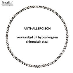 Traveller Ketting - Heren - Ketting Man - Edelstaal - 55cm lang