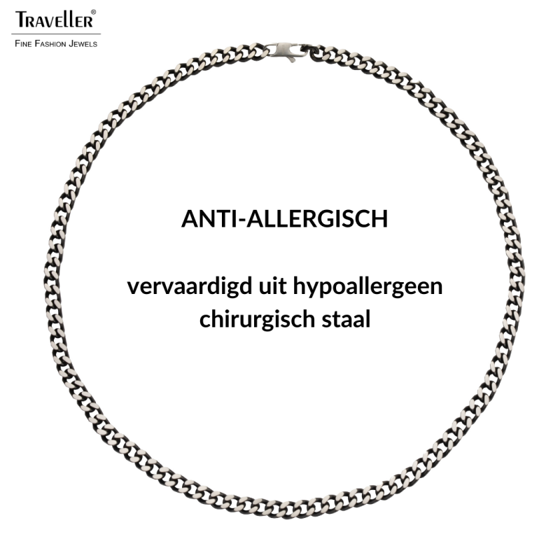 Traveller Ketting - Heren - Ketting Man - Edelstaal - 55cm lang