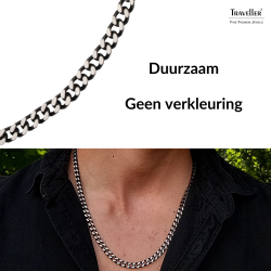 Traveller Ketting - Heren - Edelstaal - 55 cm