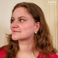 Traveller Clip Oorbellen - Goudkleurig - Preciosa Kristallen - Druppel - 22ct Verguld - 15x10 mm - 157486