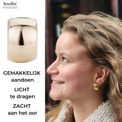 Traveller Clip Oorbellen - Goudkleurig - Glanzend - Halve Oorringen - 22ct Verguld - 18 mm - 138009