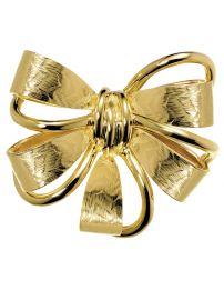 Grossé Brooch - Jahrenstag / Anniversary - Gold Coloured - Bow - Gold Plated...