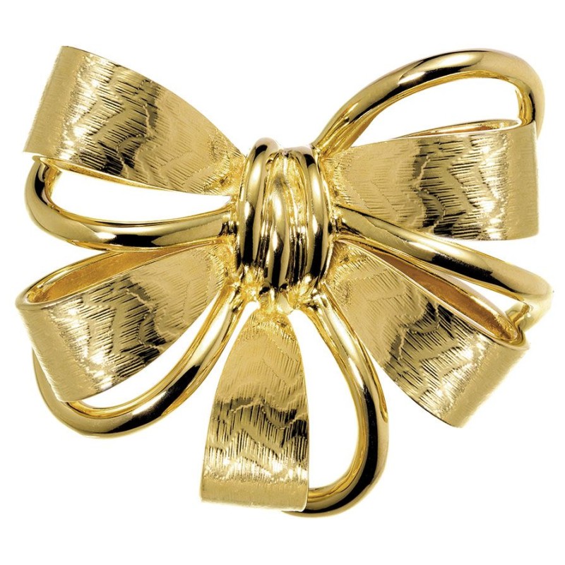 Grossé Broche - Jahrenstag / Jubileum - Goudkleurig - Strik - Verguld - 35 x 42 mm - GJ30144