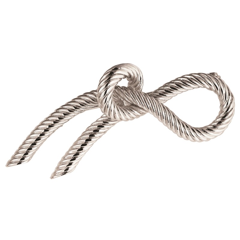 Grossé Brosche - Tresor - Silberfarbe - Schleife - Platiniert - 54x23 mm - GJ30422P