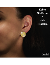 Traveller Ohrclip - Vergoldet - Preciosa Kristalle - Rund - 17 mm - 157550