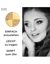 Traveller Ohrclip - Vergoldet - Preciosa Kristalle - Rund - 17 mm - 157550