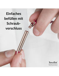 Traveller Collier mit Urnenanhänger - Aschenanhänger - 45mm - Rosé Vergoldet - Edelstahl - Zirkonia - 45-50cm - 181140