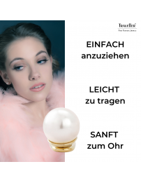 Traveller Ohrclip - Perle - 10 mm - Creme - 22kt vergoldet - 714010