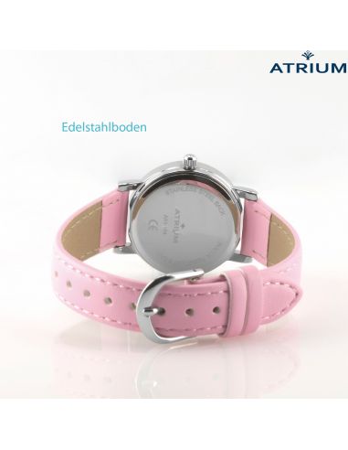 ATRIUM - Kinder Armbanduhr - Mädchen - Rosa  - 5 bar - Deutlich - Verstellbares  Band - A31-104