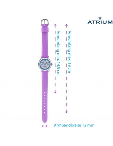 TRIUM Kinderuhr - Mädchen – Lila / Violett – Analog – 5 Bar – Lernzifferblatt
