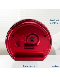 ATRIUM Wecker Analog Weiss ohne Ticken - A240-1