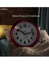 ATRIUM Wecker Analog Weiss ohne Ticken - A240-1